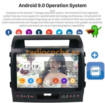 10" Android 9.0 Autoradio Reproductor de DVD Multimedia para Toyota Land Cruiser 200 (2007-2015)-1