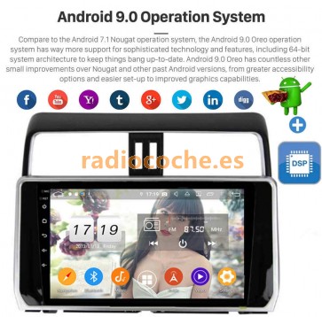 10" Android 9.0 Autoradio Reproductor de DVD Multimedia para Toyota Land Cruiser Prado 150 (De 2017)-1