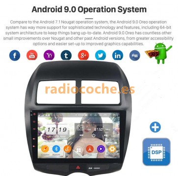 10" Android 9.0 Autoradio Reproductor de DVD Multimedia para Mitsubishi ASX (2010-2019)-1