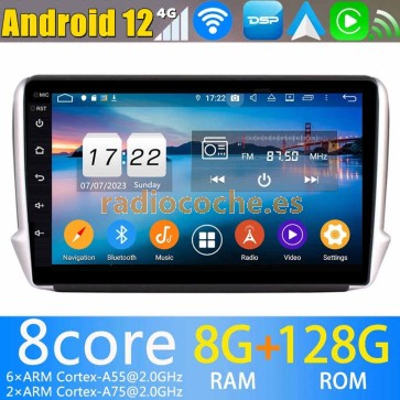 10" Android 13.0 Autoradio Reproductor de DVD Multimedia para Peugeot 2008 (2013-2020)-1