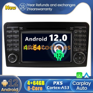 Android 12.0 Autoradio Reproductor De DVD GPS Navigation para Mercedes GL X164 (2005-2012)-1