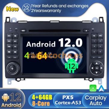 Android 12 Autoradio Reproductor De DVD GPS Navigation para Mercedes Vito W639 (2006-2016)-1