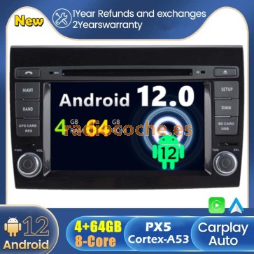 Android 12.0 Autoradio Reproductor De DVD GPS Navigation para Fiat Bravo (2007-2012)-1