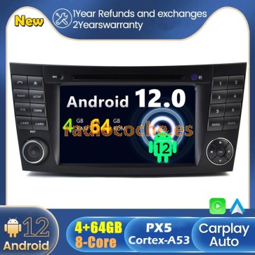 Android 12 Autoradio Reproductor De DVD GPS Navigation para Mercedes Clase E W211 (2002-2009)-1