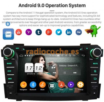7" Android 9.0 Autoradio Reproductor de DVD Multimedia para Hyundai i40 (2011-2019)-1