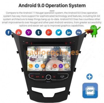7" Android 9.0 Autoradio Reproductor de DVD Multimedia para SsangYong Korando (2014-2019)-1