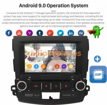 8" Android 9.0 Autoradio Reproductor de DVD Multimedia para Mitsubishi Outlander (2006-2012)-1