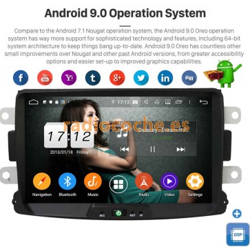 8" Android 9.0 Autoradio Reproductor de DVD Multimedia para Renault Sandero (De 2012)-1