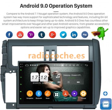 9" Android 9.0 Autoradio Reproductor de DVD Multimedia para Toyota Land Cruiser Prado 150 (2009-2013)-1