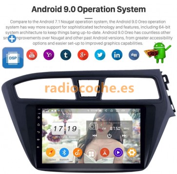 9" Android 9.0 Autoradio Reproductor de DVD Multimedia para Hyundai i20 (De 2014)-1