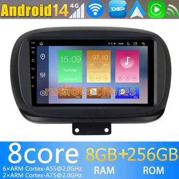 9" Android 14.0 Autoradio Navegación GPS Reproductor de DVD Multimedia para Fiat 500X (2014-2020)-1