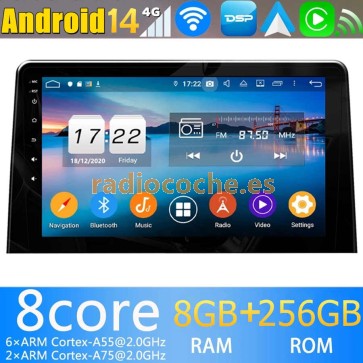 10" Android 14.0 Autoradio Navegación GPS Reproductor de DVD Multimedia para Citroën Berlingo (2018-2022)-1