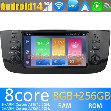 6,2" Android 14.0 Autoradio Navegación GPS Reproductor de DVD Multimedia para Fiat Punto Evo (2009-2014)-1