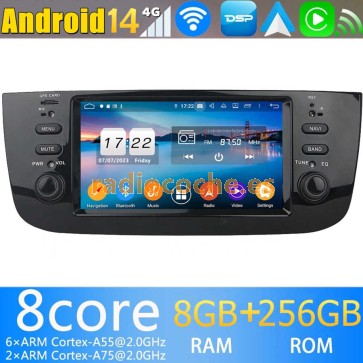 6,2" Android 14.0 Autoradio Navegación GPS Reproductor de DVD Multimedia para Fiat Punto (2012-2018)-1