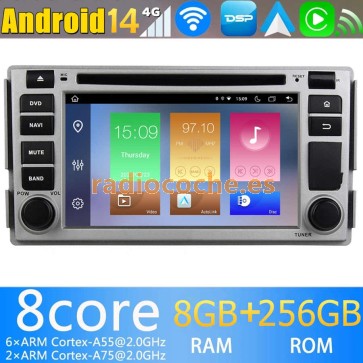 6.2" Android 14.0 Autoradio Navegación GPS Reproductor de DVD Multimedia para Hyundai Santa Fe 2 (2006-2012)-1