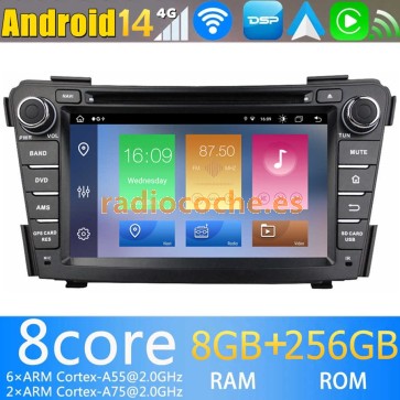 7" Android 14.0 Autoradio Navegación GPS Reproductor de DVD Multimedia para Hyundai i40 (2011-2019)-1
