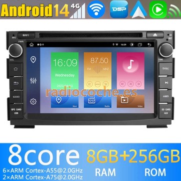 7" Android 14.0 Autoradio Navegación GPS Reproductor de DVD Multimedia para Kia Ceed (2009-2012)-1