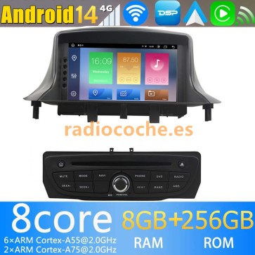 7" Android 14.0 Autoradio Navegación GPS Reproductor de DVD Multimedia para Renault Megane III (2009-2016)-1