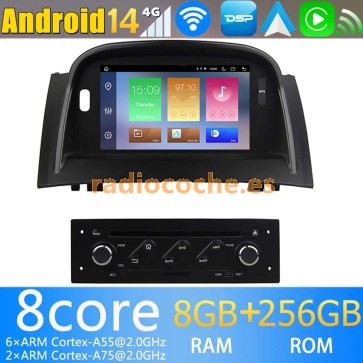7" Android 14.0 Autoradio Navegación GPS Reproductor de DVD Multimedia para Renault Megane II (2002-2009)-1