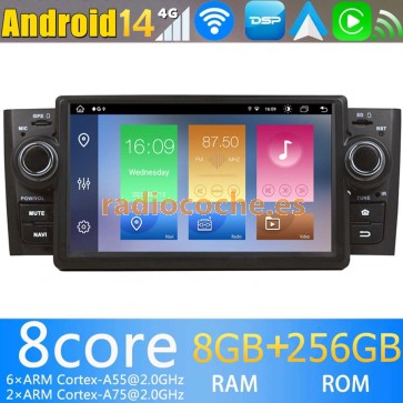 7" Android 14.0 Autoradio Navegación GPS Reproductor de DVD Multimedia para Fiat Grande Punto (2005-2012)-1