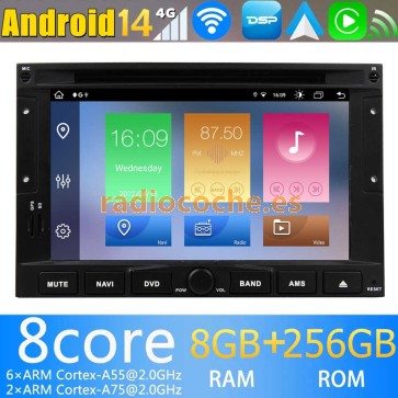 7" Android 14.0 Autoradio Navegación GPS Reproductor de DVD Multimedia para Peugeot 5008 (2009-2016)-1