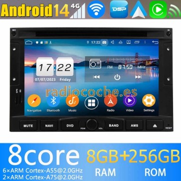 7" Android 14.0 Autoradio Navegación GPS Reproductor de DVD Multimedia para Peugeot 307 (2001-2011)-1