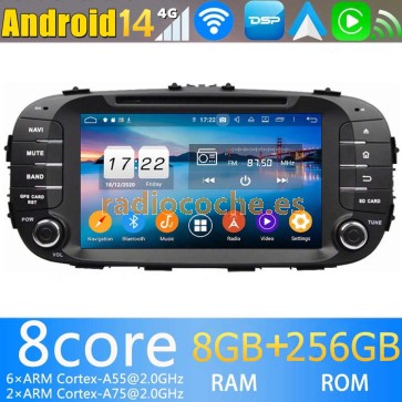 8" Android 14.0 Autoradio Reproductor de DVD Multimedia para Kia Soul (2014-2019)-1