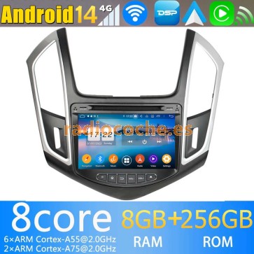 8" Android 14.0 Autoradio Navegación GPS Reproductor de DVD Multimedia para Chevrolet Cruze (2012-2015)-1