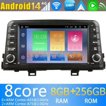 8" Android 14.0 Autoradio Navegación GPS Reproductor de DVD Multimedia para Kia Picanto (2017-2022)-1
