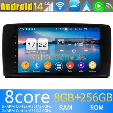9" Android 14.0 Autoradio Navegación GPS Reproductor de DVD Multimedia para Mercedes W251 (2006-2016)-1