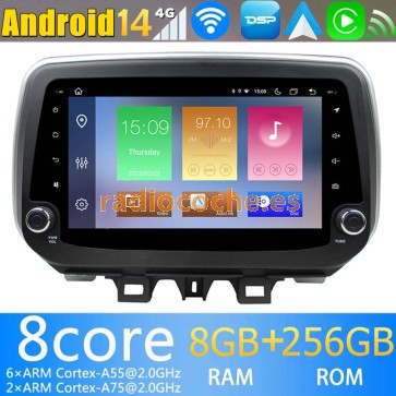 9" Android 14.0 Autoradio Navegación GPS Reproductor de DVD Multimedia para Hyundai Tucson (2018-2020)-1