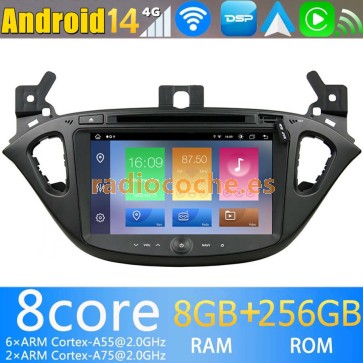 8" Android 14.0 Autoradio Navegación GPS Reproductor de DVD Multimedia para Opel Corsa E (De 2014)-1