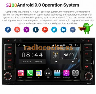 S300 Android 9.0 Autoradio Reproductor De DVD GPS Navigation para VW Touareg (2003-2010)-1