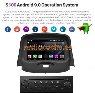 S300 Android 9.0 Autoradio Reproductor De DVD GPS Navigation para Peugeot 206 (2004-2009)-1