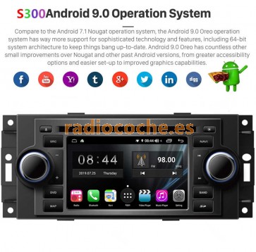S300 Android 9.0 Autoradio Reproductor De DVD GPS Navigation para Jeep Wrangler (2003-2006)-1