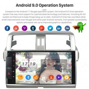 10" Android 9.0 Autoradio Reproductor de DVD Multimedia para Toyota Land Cruiser Prado 150 (2014-2017) -1