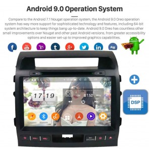 10" Android 9.0 Autoradio Reproductor de DVD Multimedia para Toyota Land Cruiser 200 (2007-2015)-1