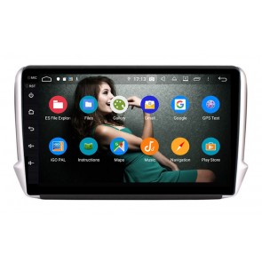 Peugeot 208 Radio de Coche Android 9.0 con 8-Core 4GB+32GB Bluetooth Navegación GPS Control Volante Micrófono DAB CD SD USB 4G WiFi TV AUX OBD2 MirrorLink CarPlay - 10