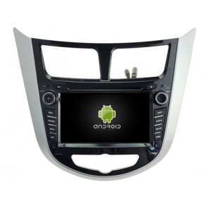Hyundai Accent Autoradio Android 6.0.1 con Octa-Core 2G RAM Pantalla Táctil Bluetooth Manos Libres DAB+ Navegador GPS Micrófono CD USB MP3 4G Wifi Internet TV OBD2 MirrorLink - Android 6.0.1 Autoradio Reproductor De DVD GPS Navigation para Hyundai Accent