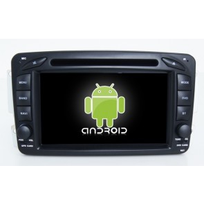 Mercedes CLK W208 Autoradio Android 6.0 con Pantalla Táctil Bluetooth Manos Libres DAB+ Navegador GPS Micrófono Disco Duro externo CD USB MP3 4G Wifi TV OBD2 MirrorLink - Android 6.0 Autoradio Reproductor De DVD GPS Navigation para Mercedes CLK W208