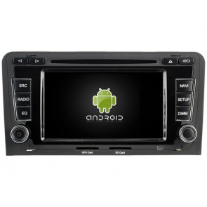 Audi A3 Autoradio Android 6.0.1 con Octa-Core 2G RAM Pantalla Táctil Bluetooth Manos Libres DAB+ Navegador GPS Micrófono externo CD USB MP3 4G Wifi Internet TV OBD2 MirrorLink - Android 6.0.1 Autoradio Reproductor De DVD GPS Navigation para Audi A3