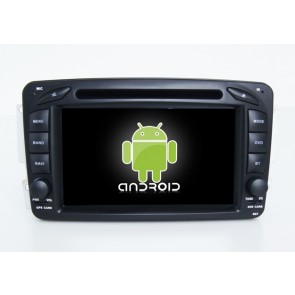 Mercedes W203 Autoradio Android 6.0 con Pantalla Táctil Bluetooth Manos Libres DAB+ Navegador GPS Micrófono Disco Duro externo USB 4G Wifi TV OBD2 MirrorLink - Android 6.0 Autoradio Reproductor De DVD GPS Navigation para Mercedes Clase C W203 (2000-2005)