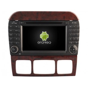 Mercedes W220 Autoradio Android 6.0.1 con Octa-Core 2G RAM Pantalla Táctil Bluetooth Manos Libres DAB+ Navegador GPS Micrófono USB 4G Wifi Internet TV OBD2 MirrorLink - Android 6.0.1 Autoradio Reproductor De DVD GPS Navigation para Mercedes Clase S W220