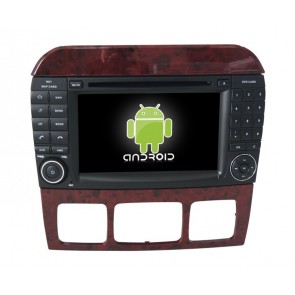 Mercedes W220 Autoradio Android 6.0 con Pantalla Táctil Bluetooth Manos Libres DAB+ Navegador GPS Micrófono Disco Duro externo USB 4G Wifi TV OBD2 MirrorLink - Android 6.0 Autoradio Reproductor De DVD GPS Navigation para Mercedes Clase S W220 (1998-2005)