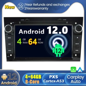 Opel Vivaro Autoradio Android 12.0 con Pantalla Táctil Bluetooth Manos Libres DAB+ Navegador GPS USB 4G Wifi OBD2 CarPlay - Android 12.0 Autoradio Reproductor De DVD GPS Navigation para Opel Vivaro (De 2006)