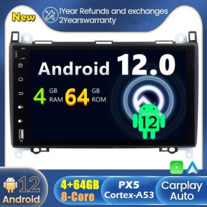 Mercedes Vito W639 Autoradio Android 12.0 con Pantalla Táctil Bluetooth Manos Libres DAB+ Navegador GPS 4G Wifi OBD2 CarPlay - Android 12.0 Autoradio Reproductor De DVD GPS Navigation para Mercedes Vito W639 (2006-2016)