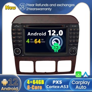 Android 12 Autoradio Reproductor De DVD GPS Navigation para Mercedes Clase S W220 (1998-2005)-1