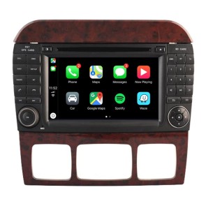 Mercedes W220 Autoradio Android 12.0 con Pantalla Táctil Bluetooth Manos Libres DAB+ Navegador GPS USB 4G Wifi OBD2 CarPlay - Android 12 Autoradio Reproductor De DVD GPS Navigation para Mercedes Clase S W220 (1998-2005)