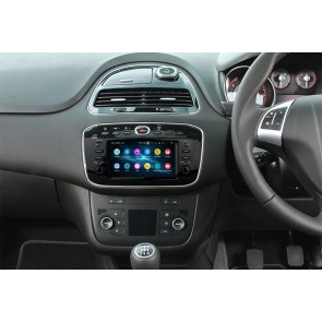 Fiat Punto Evo Radio de Coche Android 9.0 con 8-Core 4GB+32GB Bluetooth Navegación GPS Control Volante Micrófono DAB CD SD USB 4G WiFi TV AUX OBD2 MirrorLink CarPlay - 6.2