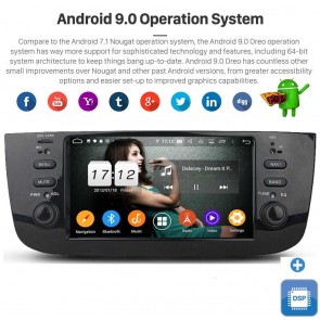 6.2" Android 9.0 Autoradio Reproductor de DVD Multimedia para Fiat Punto Evo (De 2009)-1